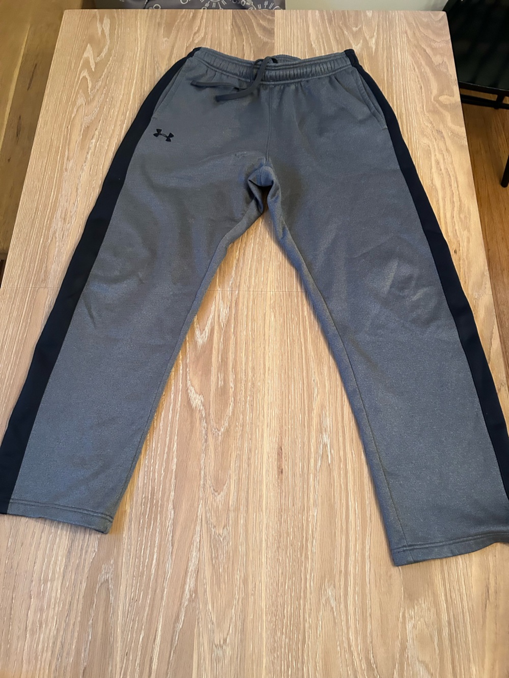 Under Armour Gray Sweatpants with Black Side Panels